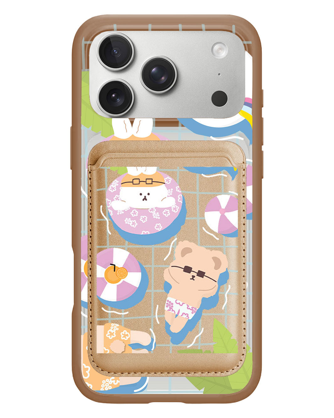 iPhone Magnetic Wallet Case - Pool Party Pink