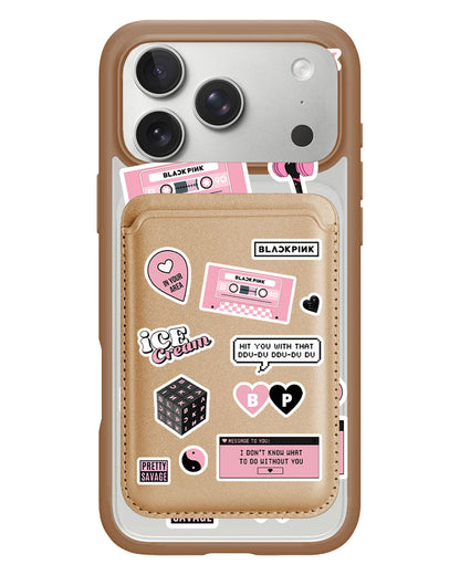 iPhone Magnetic Wallet Case - Blackpink Sticker Pack