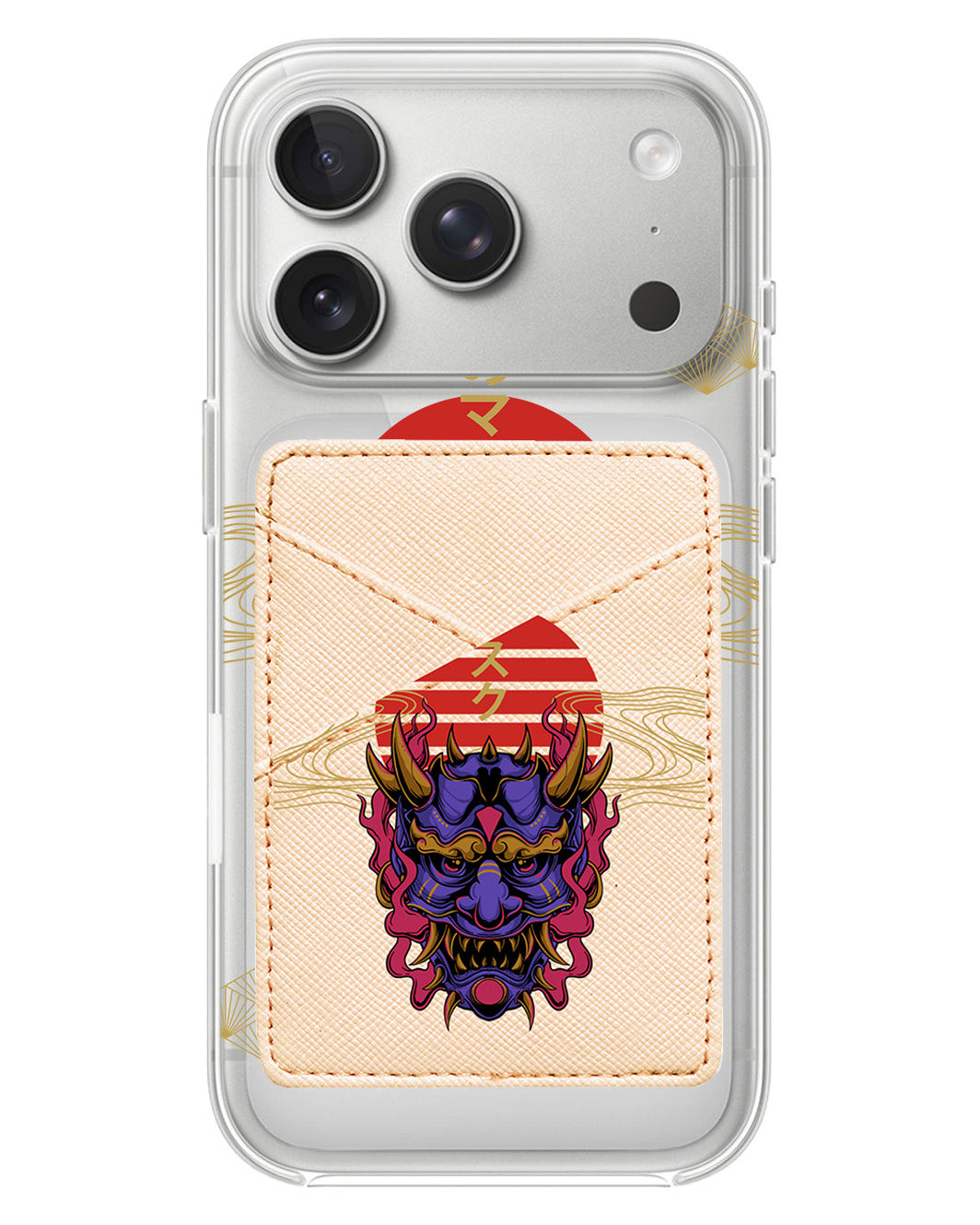 iPhone Phone Wallet Case - Oni Mask