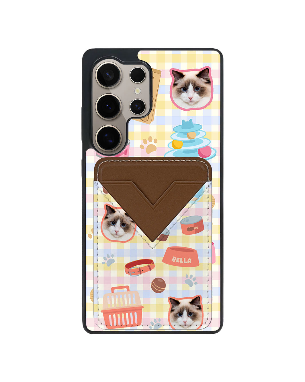 Android Avant Wallet Case - Pet Grid Kitty Playtime