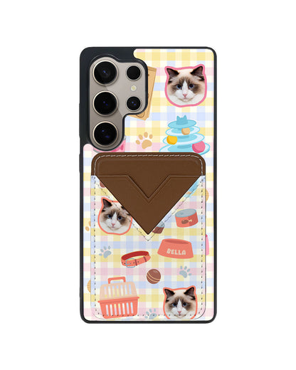 Android Avant Wallet Case - Pet Grid Kitty Playtime