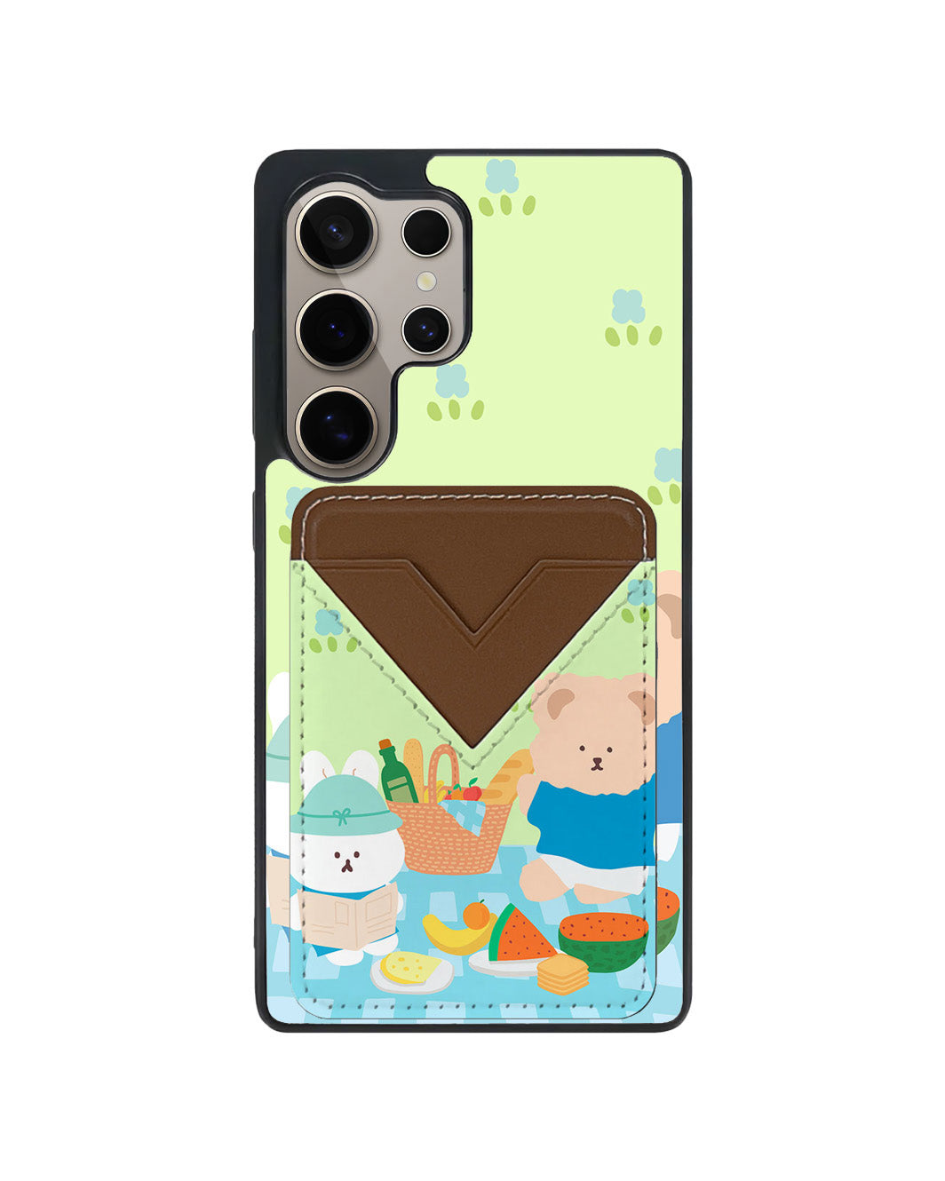 Android Avant Wallet Case - Picnic Bear Blue