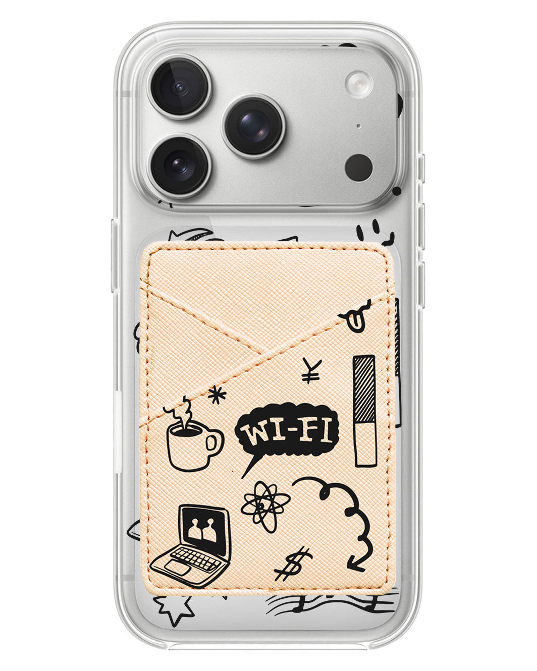 iPhone Phone Wallet Case - Social Black