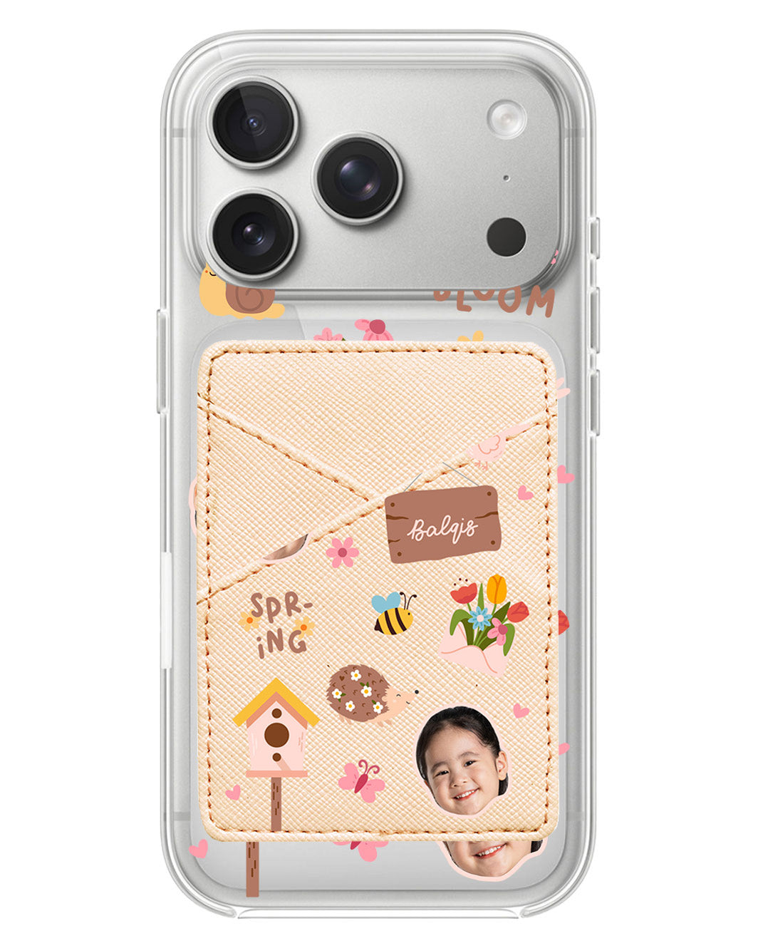 iPhone Phone Wallet Case - Face Grid Spring Bloom