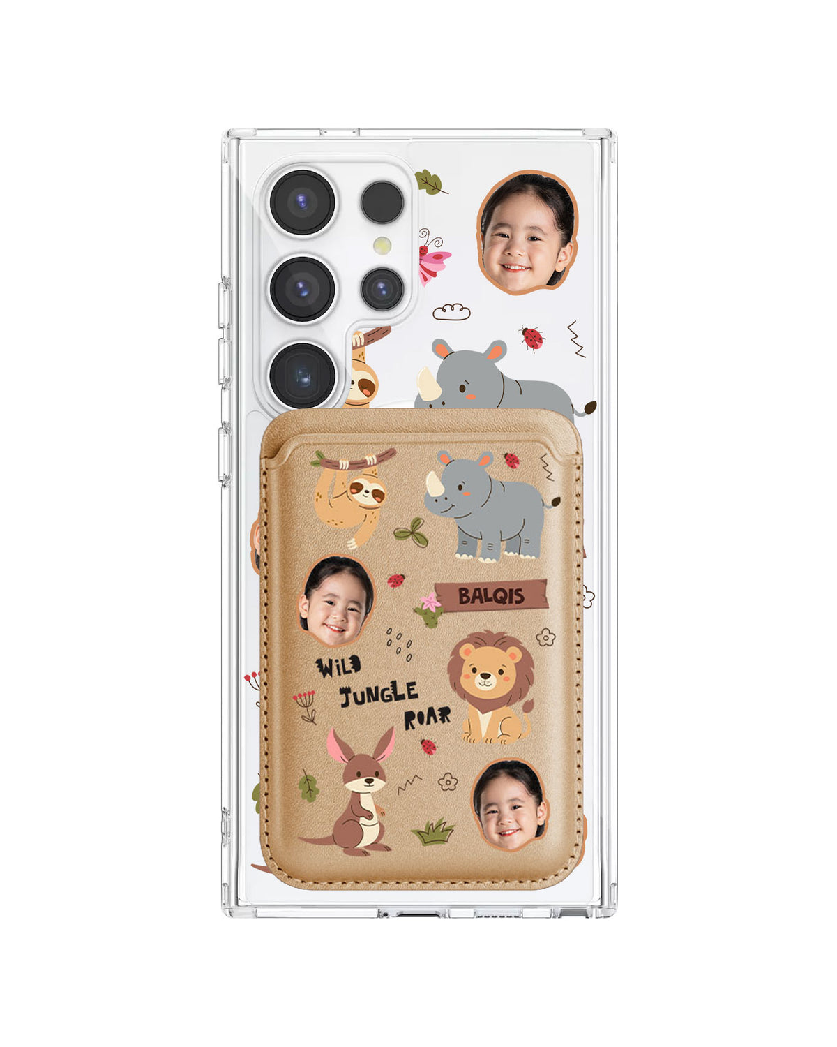 Android Magnetic Wallet Case - Face Grid Safari 3.0