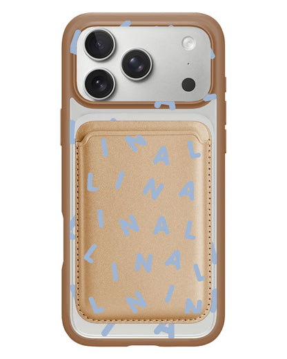 iPhone Magnetic Wallet Case - Monogram 2.0 Blue