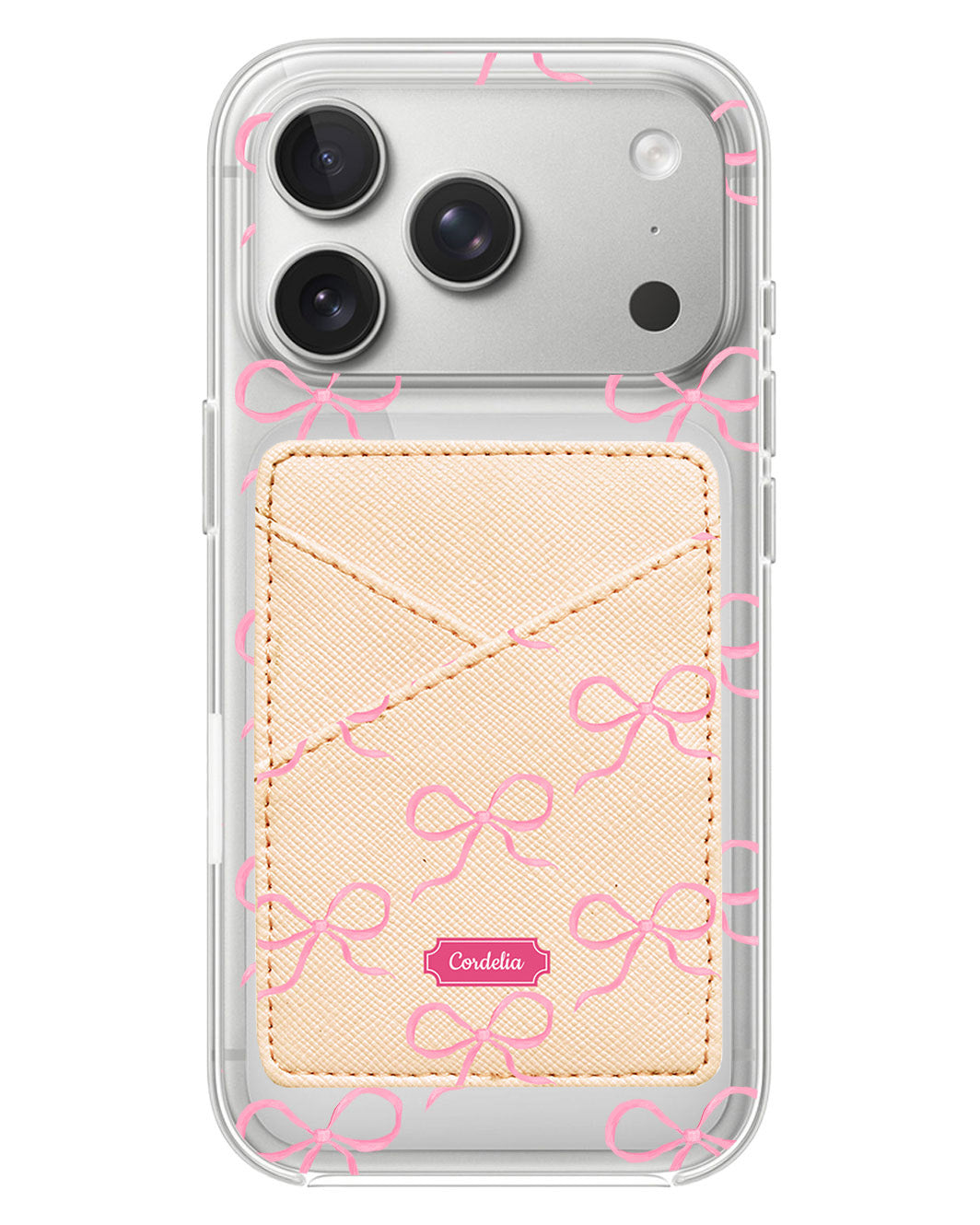 iPhone Phone Wallet Case - Coquette Pink Bow