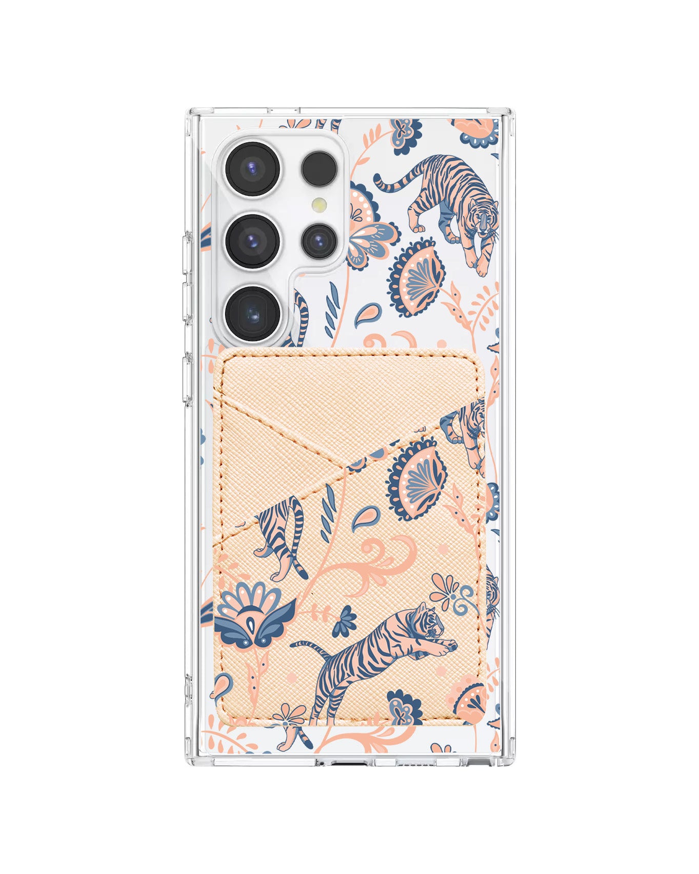 Android Phone Wallet Case - Tiger & Floral 5.0