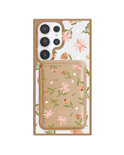 Android Magnetic Wallet Case - Cosmos Flower