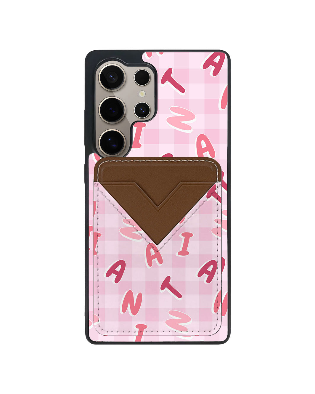 Android Avant Wallet Case - Custom Monogram 3.0 Checkered 1.0