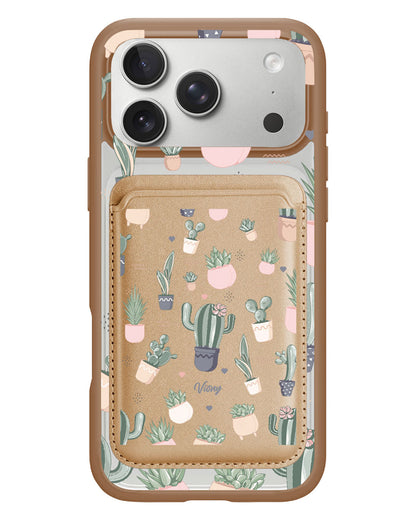 iPhone Magnetic Wallet Case - Cactus 2.0
