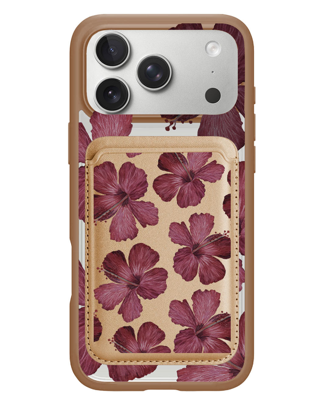 iPhone Magnetic Wallet Case - Goth Hibiscus