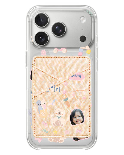 iPhone Phone Wallet Case - Face Grid Girl Toys