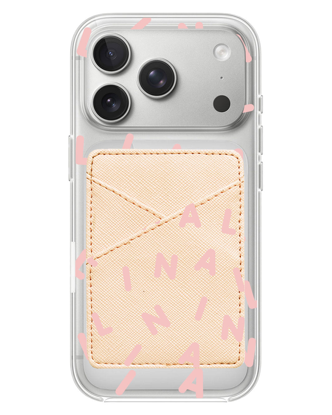 iPhone Phone Wallet Case - Monogram 2.0 Pink