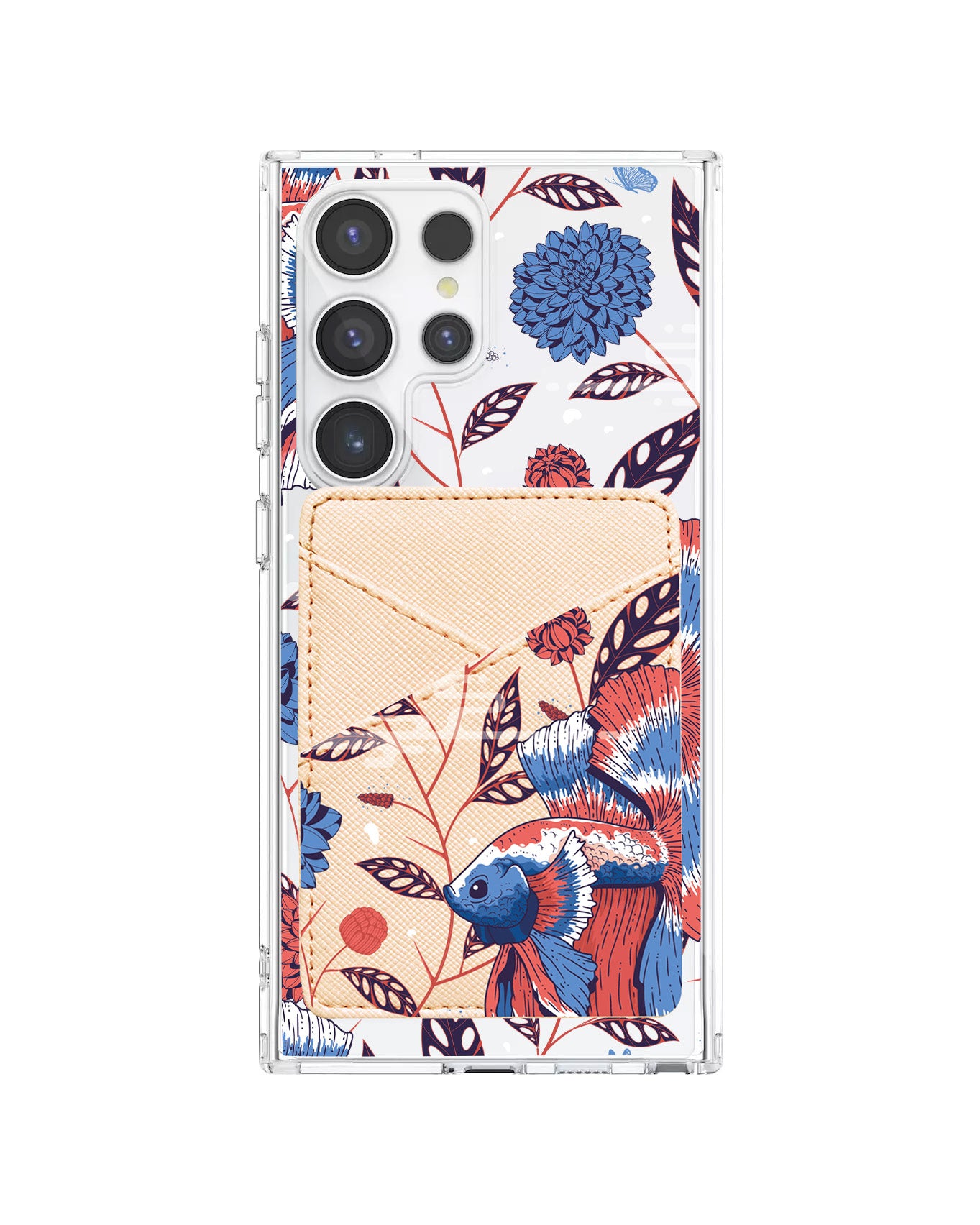Android Phone Wallet Case - Fish & Floral 2.0