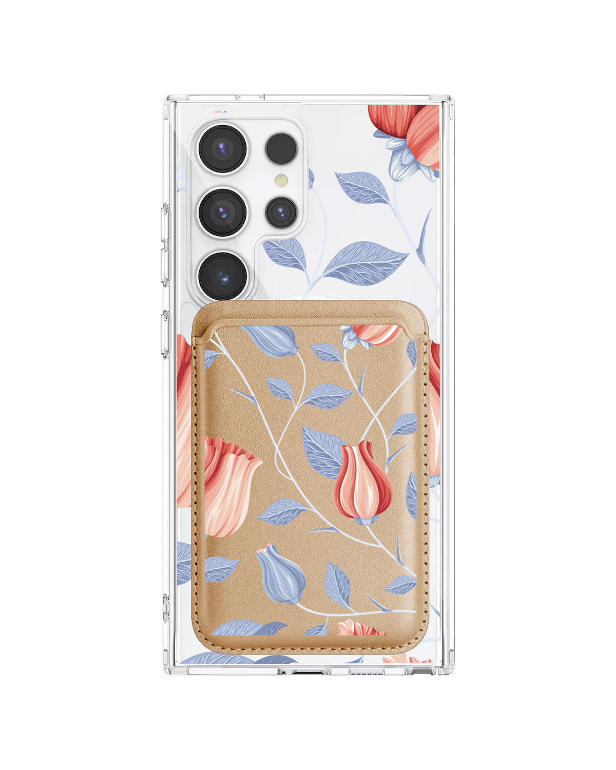 Android Magnetic Wallet Case - Red Tulip