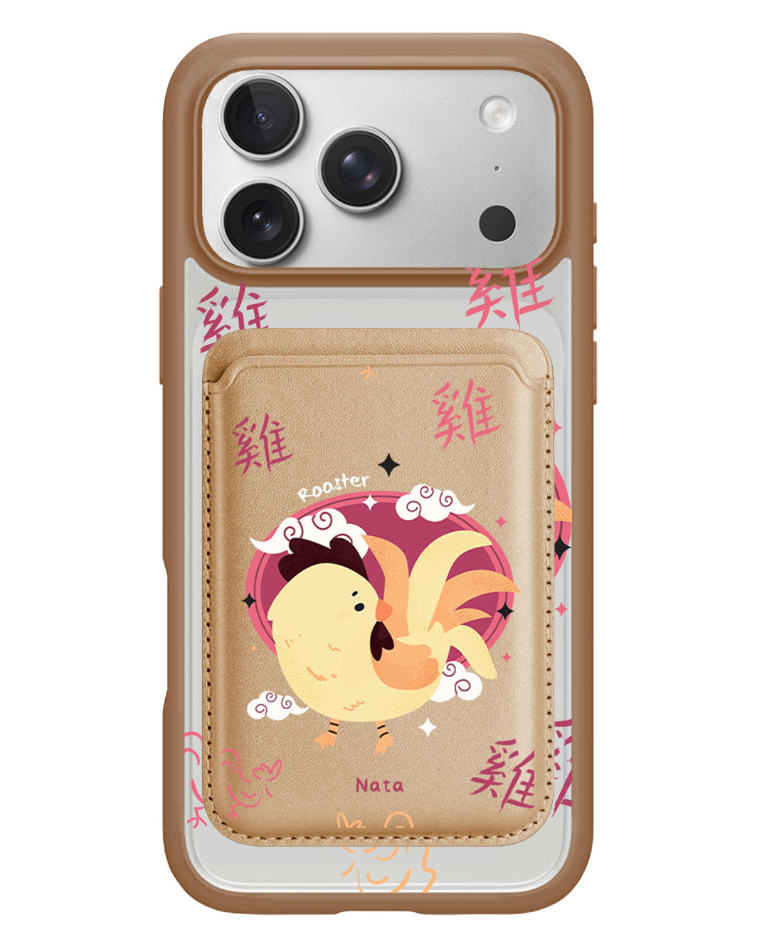 iPhone Magnetic Wallet Case - Rooster (Chinese Zodiac / Shio)