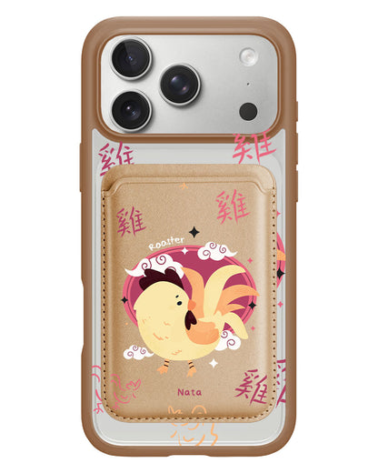 iPhone Magnetic Wallet Case - Rooster (Chinese Zodiac / Shio)