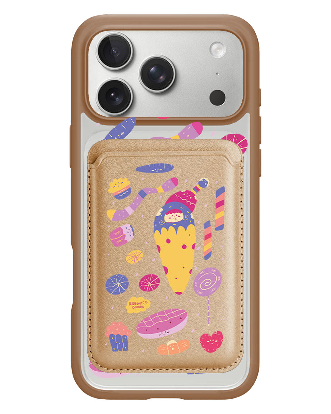 iPhone Magnetic Wallet Case - Dessert Doodle