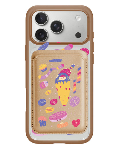iPhone Magnetic Wallet Case - Dessert Doodle