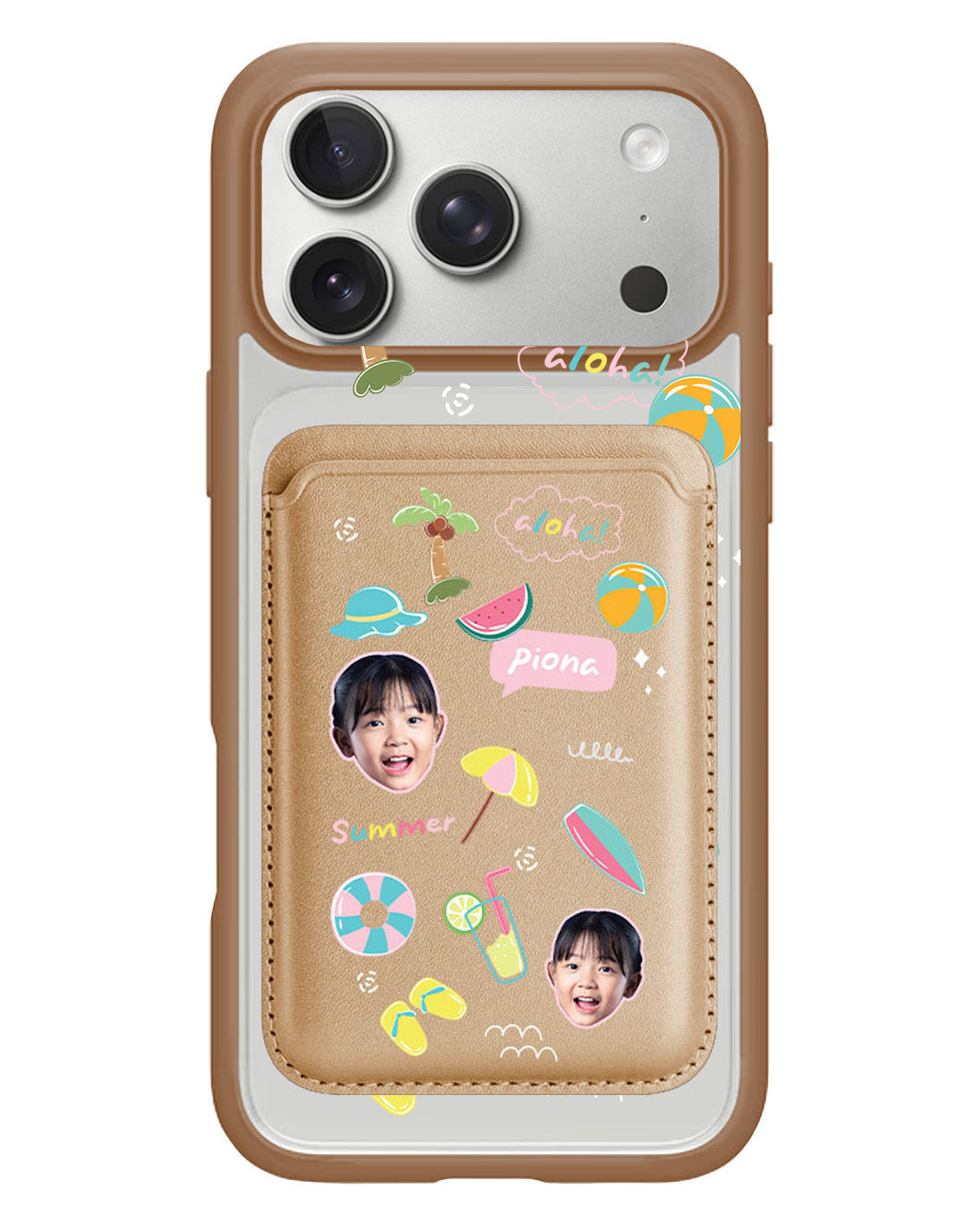 iPhone Magnetic Wallet Case - Face Grid Summer