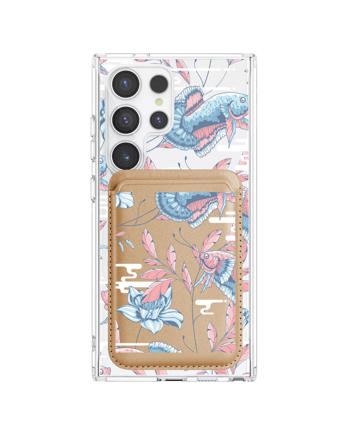 Android Magnetic Wallet Case - Fish & Floral 3.0