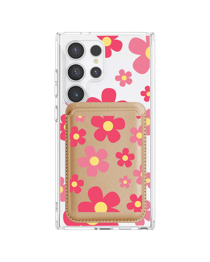 Android Magnetic Wallet Case - Daisy Blush