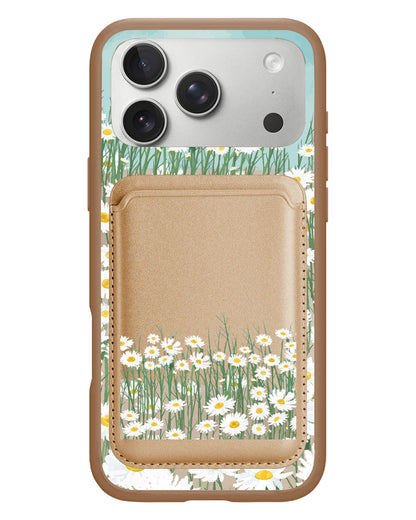 iPhone Magnetic Wallet Case - Oil Painting Daisy