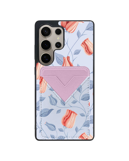 Android Avant Wallet Case - Red Tulips