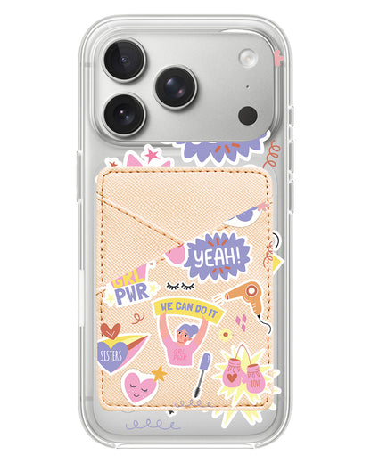 iPhone Phone Wallet Case - Girl Power Sticker Pack