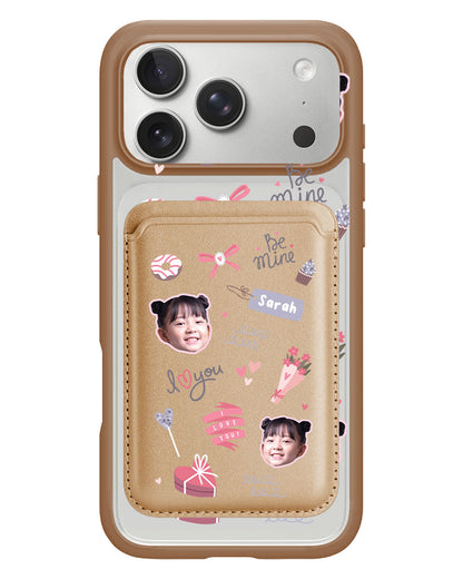 iPhone Magnetic Wallet Case - Face Grid Lovely