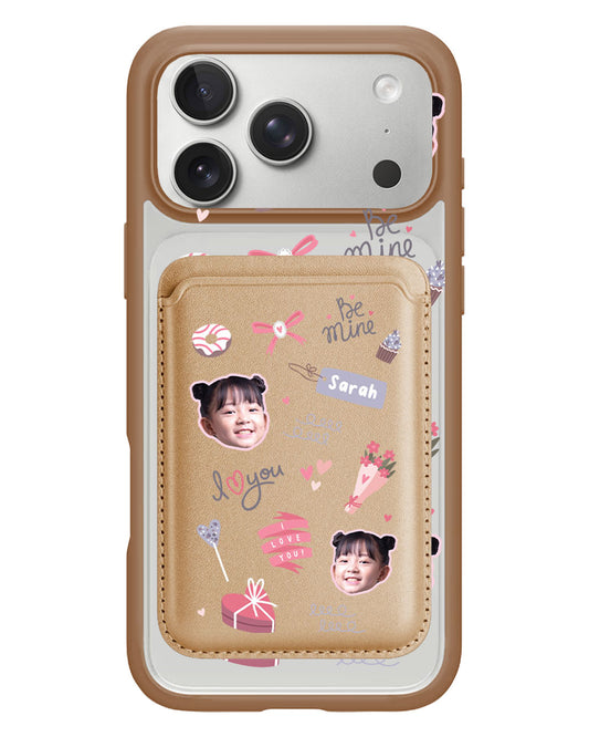 iPhone Magnetic Wallet Case - Face Grid Lovely