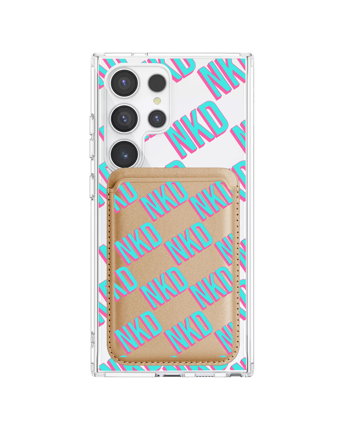 Android Magnetic Wallet Case - Diagonal Initial Monogram 4.0