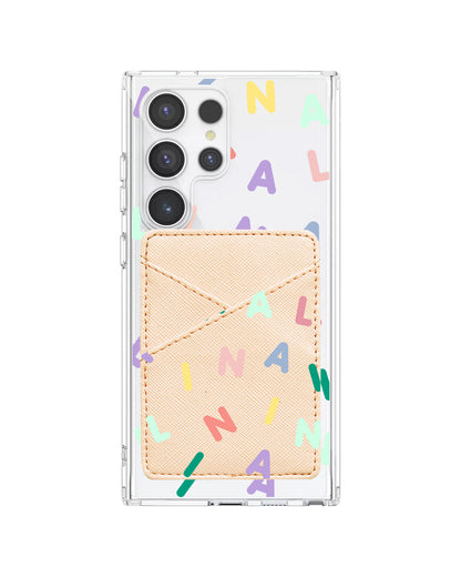 Android Phone Wallet Case - Monogram 2.0 Rainbow