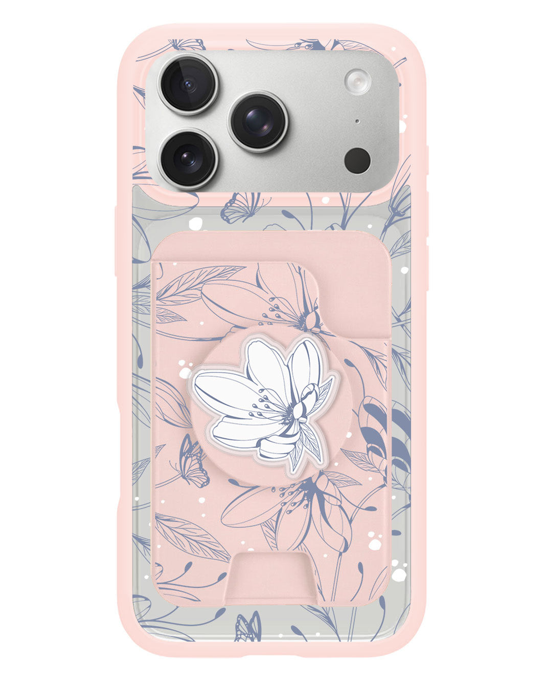 iPhone Magpop Wallet - Sketchy Flower & Butterfly 2.0