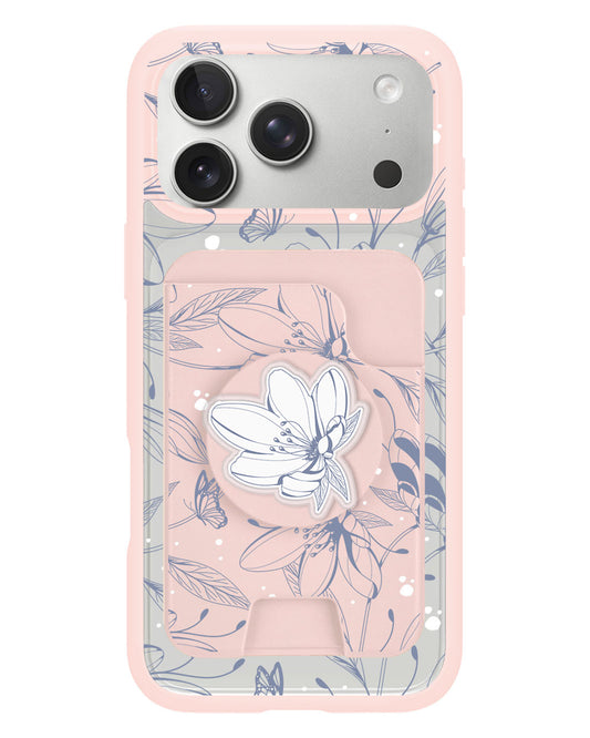 iPhone Magpop Wallet - Sketchy Flower & Butterfly 2.0