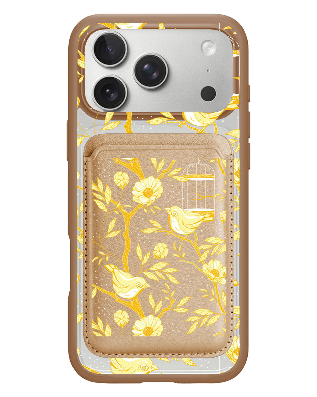 iPhone Magnetic Wallet Case - Lovebird Monochrome 2.0