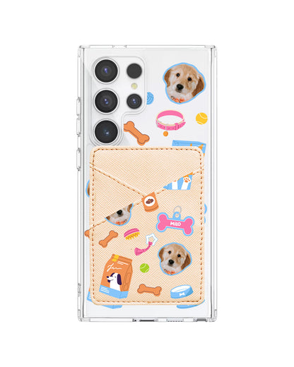 Android Phone Wallet Case - Pet Grid Puppy Sweet Treats