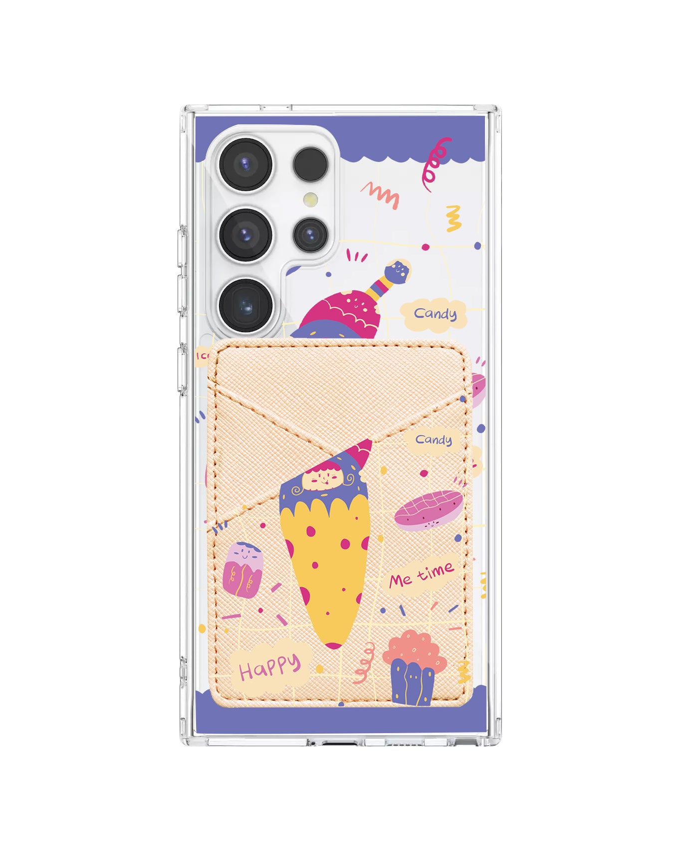 Android Phone Wallet Case - Candy Doodle