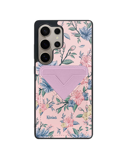 Android Avant Wallet Case - Pink & Blue Floral