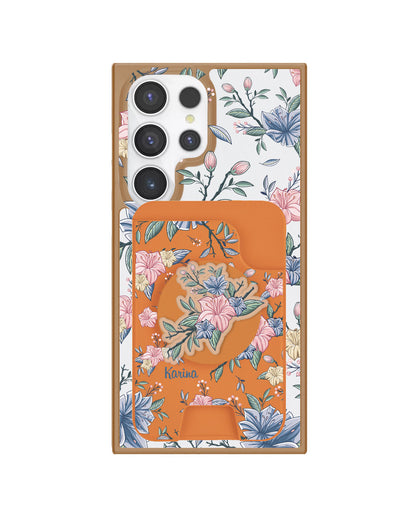 Android Magpop Wallet - Pink & Blue Floral