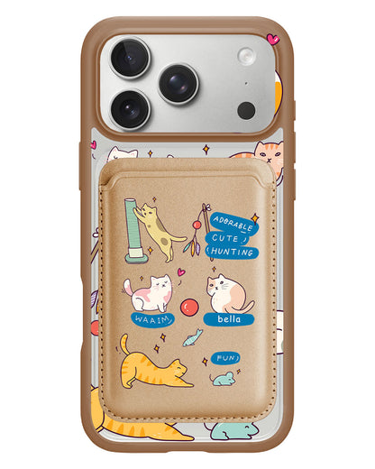 iPhone Magnetic Wallet Case - Playful Cat 2.0
