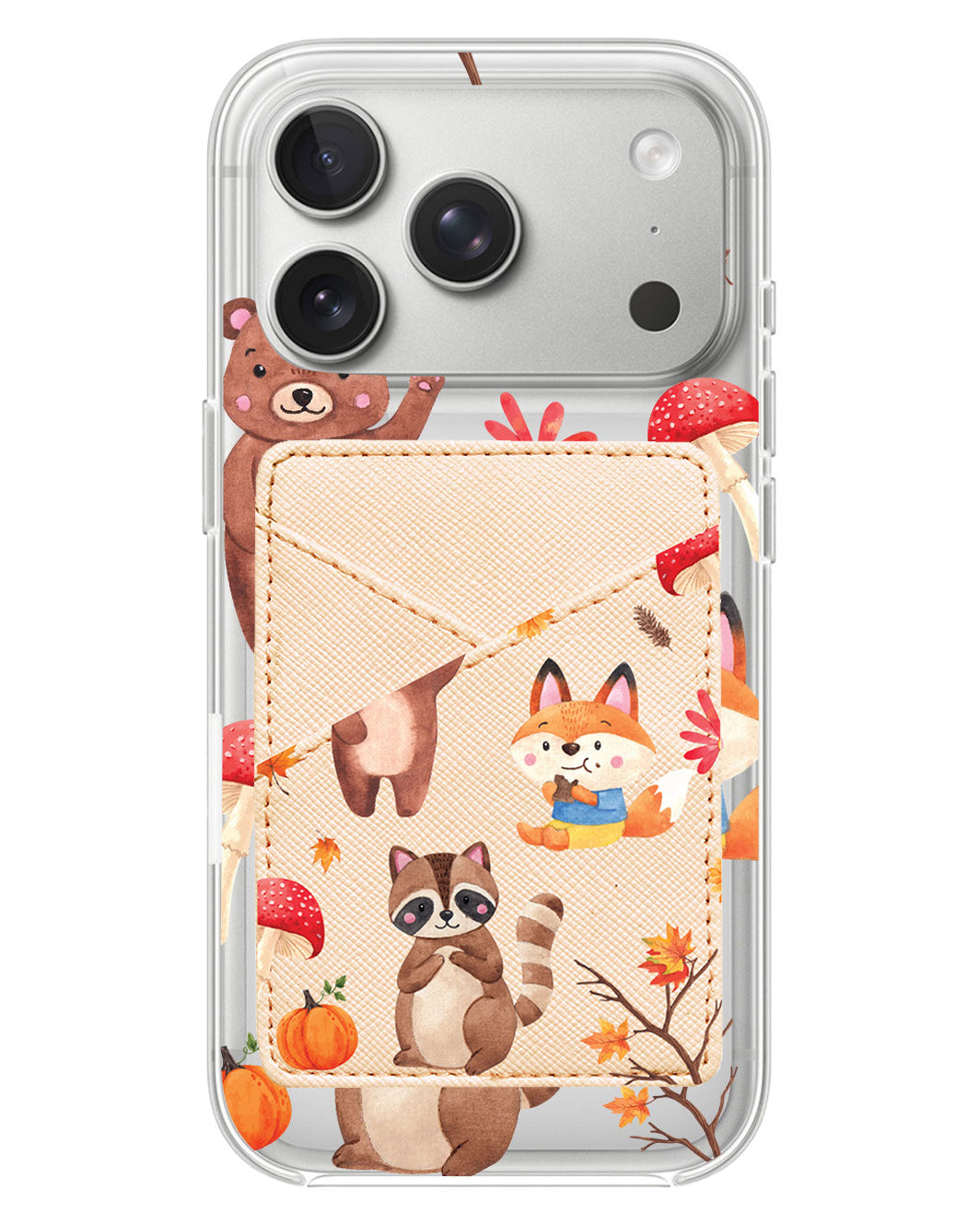 iPhone Phone Wallet Case - Autumn Animals