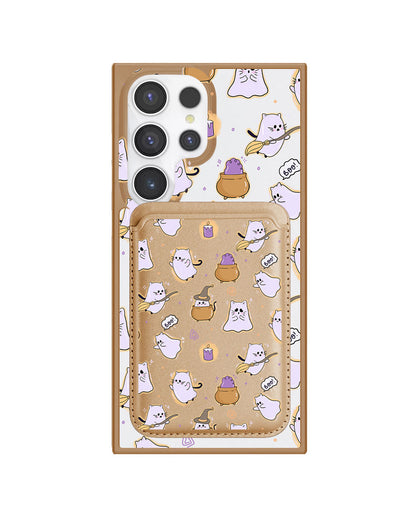 Android Magnetic Wallet Case - Spooky Cat