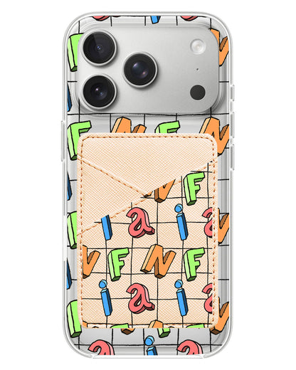 iPhone Phone Wallet Case - Playful Monogram