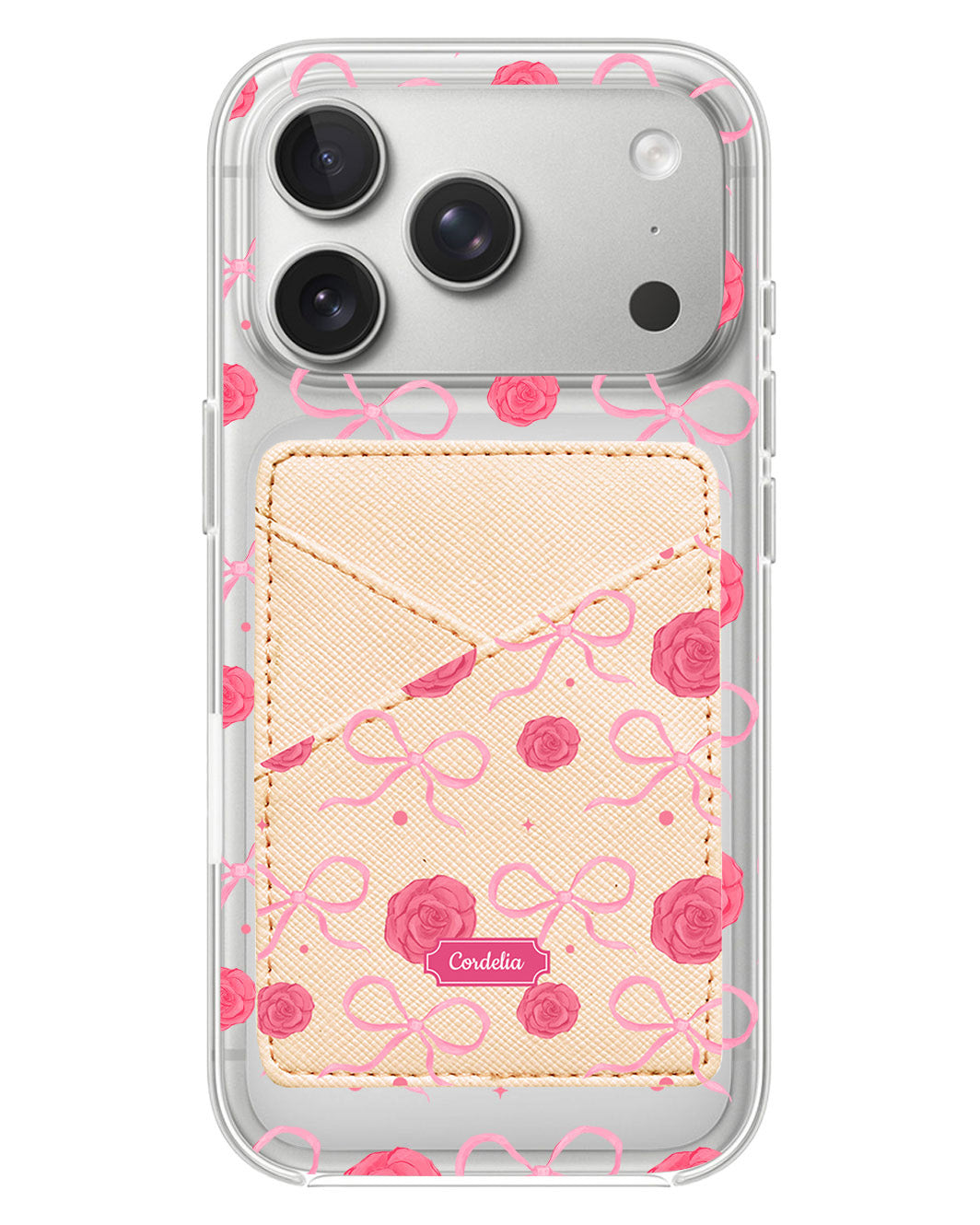 iPhone Phone Wallet Case - Coquette Rose