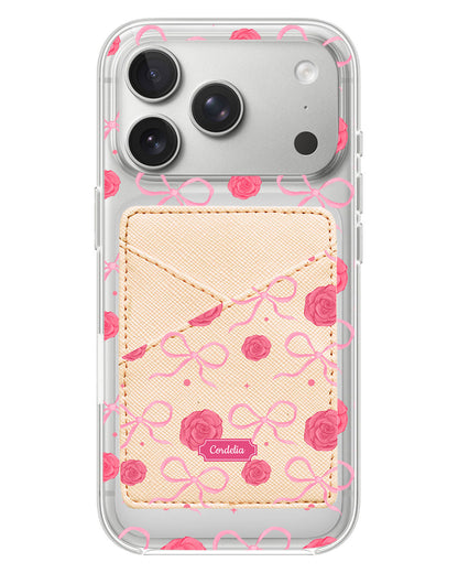 iPhone Phone Wallet Case - Coquette Rose