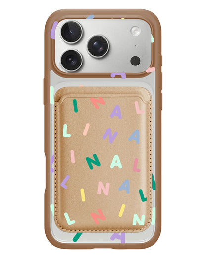 iPhone Magnetic Wallet Case - Monogram 2.0 Rainbow