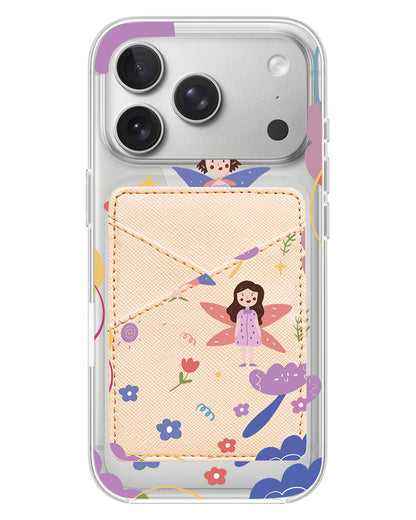 iPhone Phone Wallet Case - Fairy Pattern
