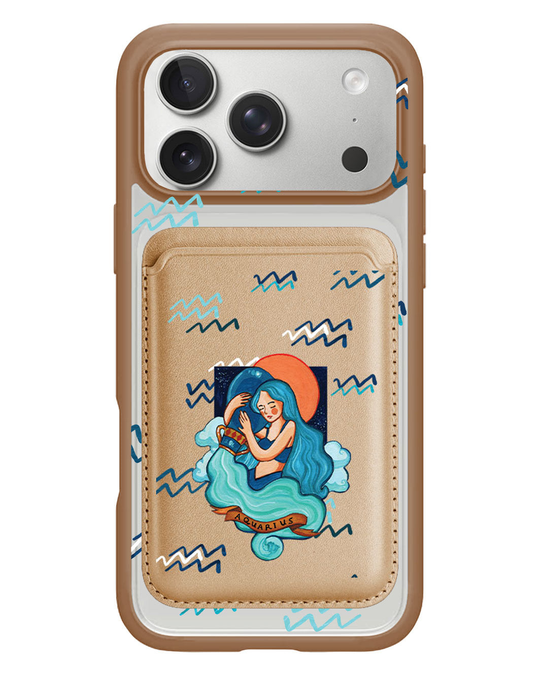 iPhone Magnetic Wallet Case - Aquarius